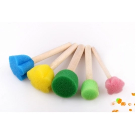 New 5/10/24PCS Sponge Signet Brush Kits Flower Drawing Toys for Paint Educational Art and Creativity DIY Sponge Painting for Kid