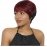 180 Density 99J Burgundy Colored Machine Made Wigs 100% Brazilian Remy Human Hair Wig Short Pixie Cut Wig For Black Women