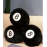 1pc Black 8 Billiard Pillow Plush Toy Black Pillow Cushion Sofa CushionTatami Cushion For Halloween Decor Christmas Gift