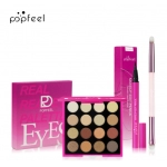 Eyeshadow Palette, 16 Color Matte Shimmer Eeyeshadow Palette with Eyeliner Eye Brush, 3 PCS Kit